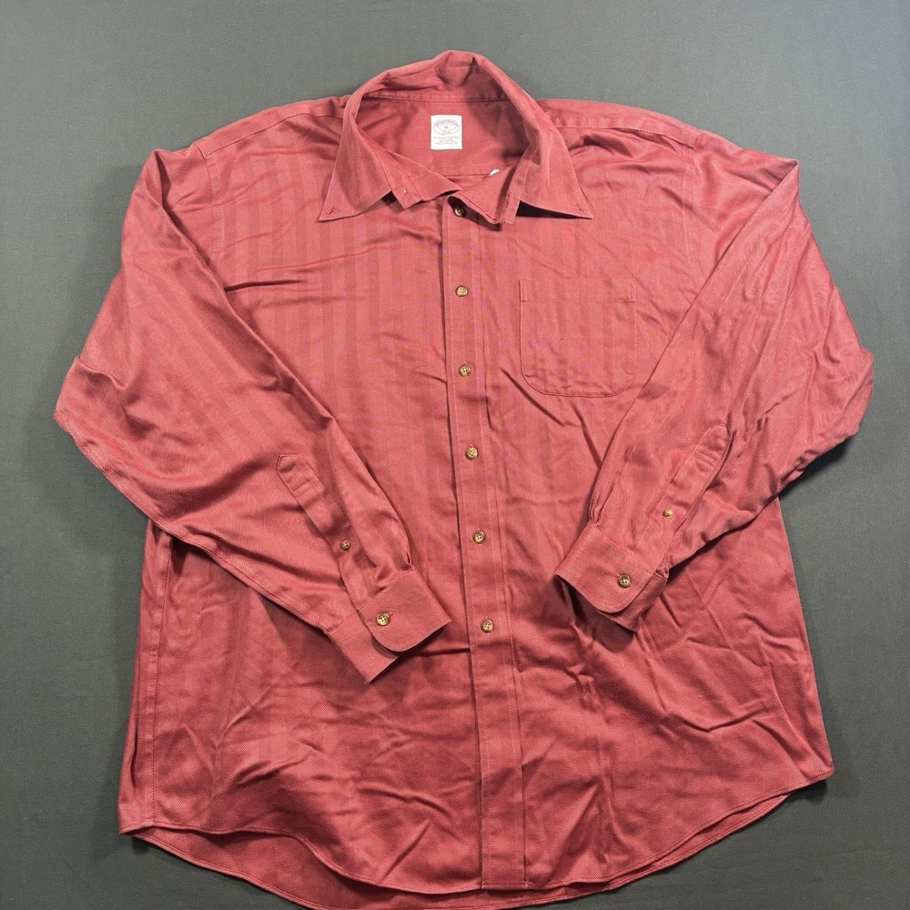 Brooks Brothers 346 Button Down Long Sleeve Lightweight Cotton Shirt Size XL
